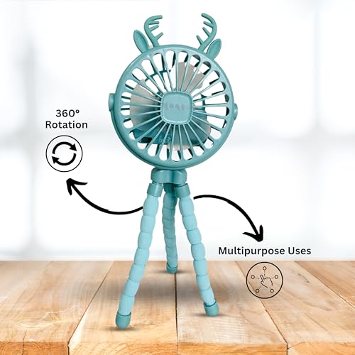 Image of TINYBERG Handheld Portable USB Fan For Baby Strollers, Baby Crib, Baby Cot Bed, Baby Feeding Chair, High Chair, Home, Offices