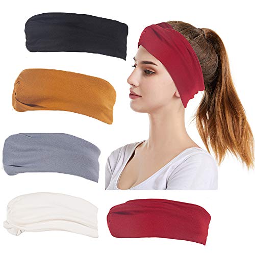 Headbands for Women Boho Style Elastic Head Wraps Sports Workout Yoga Hair Band Style 3