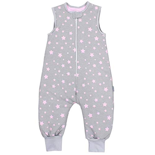 TupTam Baby Unisex Winter Schlafsack mit Beinen, Farbe: Sterne Rosa/Grau, Größe: 92-98