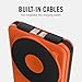 Ridge Magnetic Power Bank Fast Charging - Compatible with MagSafe - Portable Charger Power Bank - with Built in Cable and Wireless Charging, 5-in-1 Charging & Magnetic Attachment (Basecamp Orange)