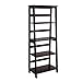 VASAGLE Simple Ladder Shelf, 4-Tier Bookcase, Multifunctional Display Stand for Living Room, Engineered Wood Stand for Sunroom, Brown ULLS90BRV1