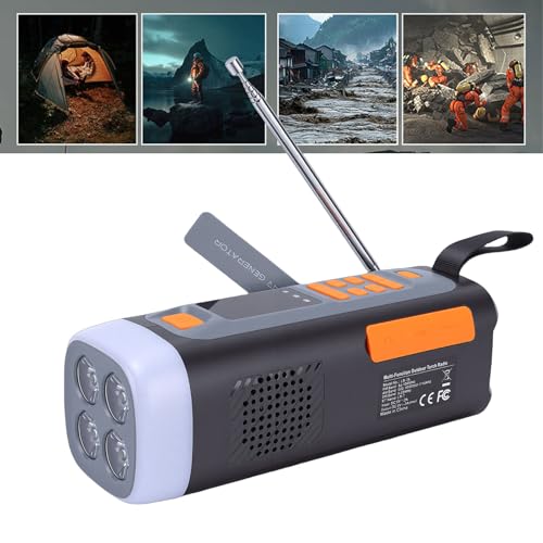 Radio de Emergencia Recargable con Bluetooth y Luz Camping miniatura 5