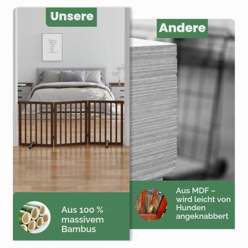 Hundegitter für Türen, freistehendes faltbares Hundegitter für den Innenbereich, Haustiergitter für Türen, Schlafzimmer… – Ansicht 5