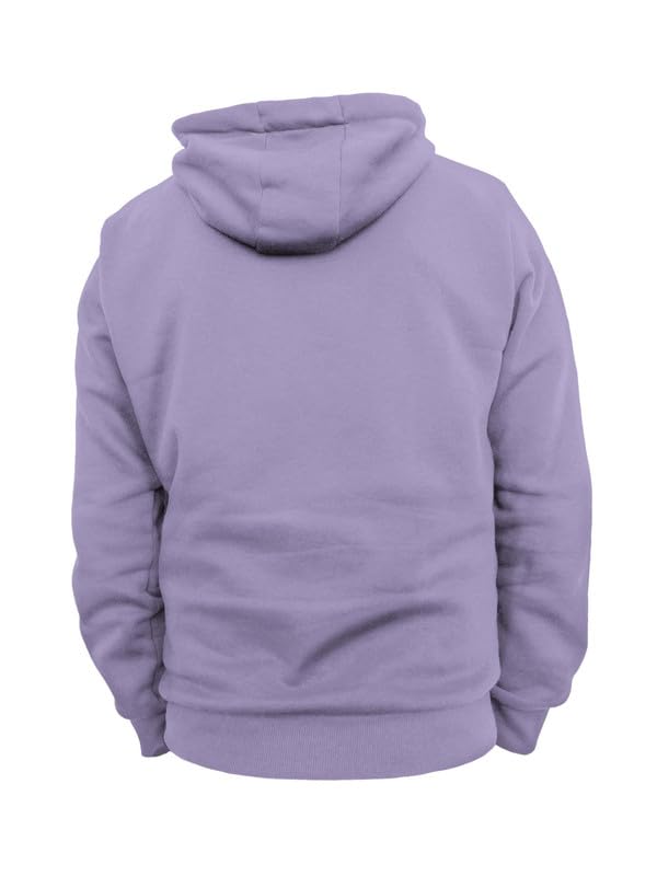 Image of DROBE Winter wear Relaxed Fit Plain Cotton Blend Full Sleeves Hoodie for Men