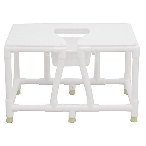 MJM International 156-FSS-26 Bariatric Bedside Commode with Full Support Seat, No Back, 26