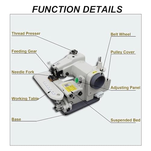 Máquina de Dobladillo Invisible - Máquina de Coser y Bordar portátil para arreglos Profesionales y dobladillos de Pantalones con Pedal