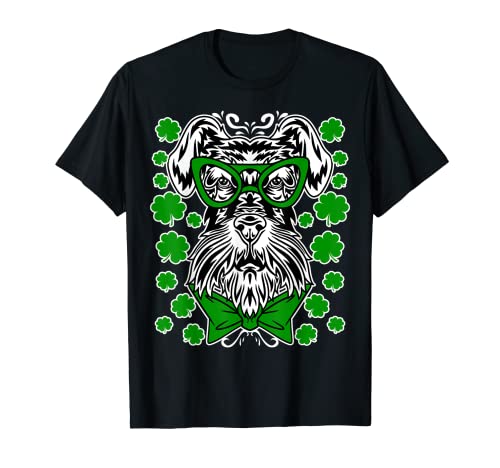 Schnauzer Dog St Patricks Day Miniature Owner Mom Dad Regalo Camiseta