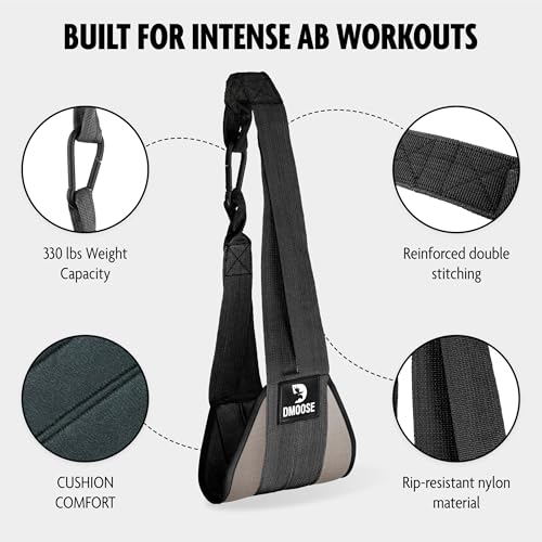 Dmoose Fitness O3-GCXV-3HT0 Hanging Ab Straps For Pull Up Bar & Core Strength Training thumb #3