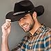 Zenithon Western Cowboy Hats for Men and Women, Tweed Hat, Unisex Wide Brim Felt Hat for Cowboys and Cowgirls, Size M 56-58CM (US, Alpha, Small, Medium, Brown)