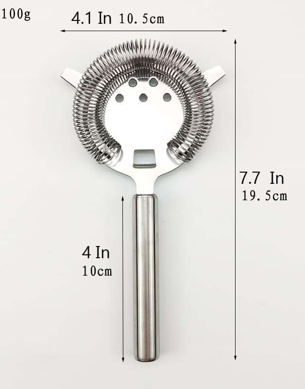 Cocktail Strainer - 2 Prong Pipe Handled - Stainless Steel - Bar - View #14