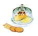 Norpro Glass Cheese Dome with Marble Base , Off-White