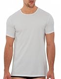 Derek Rose Mens Short Sleeve Jack Pima Cotton Crew Neck Stretch White T Shirt (Medium)