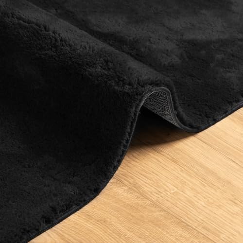 Vidaxl Tappeto A Pelo Corto Huarte Morbido E Lavabile Nero 240X240Cm - 7