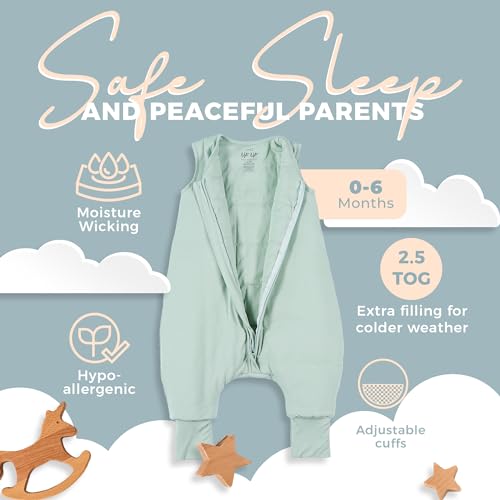 Image of Sleeveless Soft Baby & Toddler Sleeping Sack, Breathable with Adjustable Feet Cuffs & Anti-Slip Grip