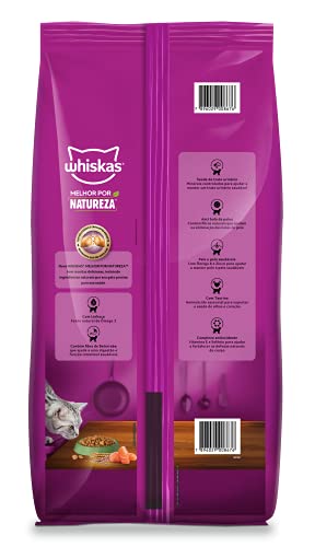 Ração Whiskas Melhor Por Natureza Salmão Gatos Adultos 2,7 kg