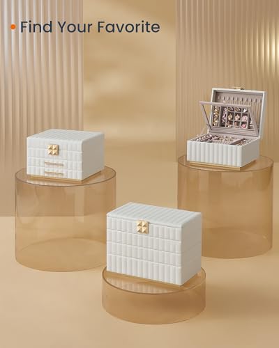 Songmics Home UJBC182W01 Anah Collection - 2-Tier Jewelry Box With Mirror thumb #5