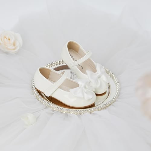image for Felix & Flora Toddler Flower Girl Dress Shoes PL White Size 6 Girl Bal
