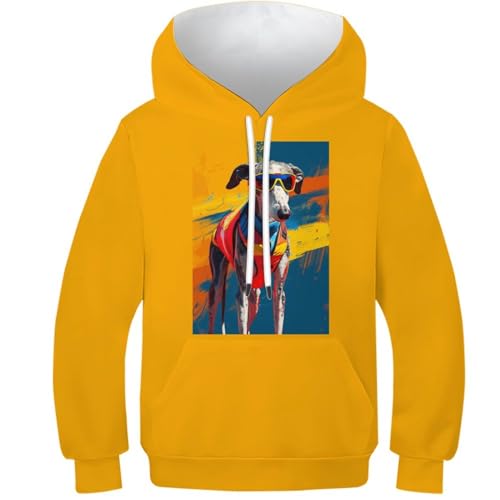 Sweat lévrier pour enfants avec capuche et poches pour le collège