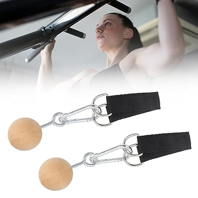 Wooden Pull up Grips and Balls, Arm Strength Pull up Ball Grip Strength for Chin up Bar, Kettlebell, Barbell Home Gym Workout