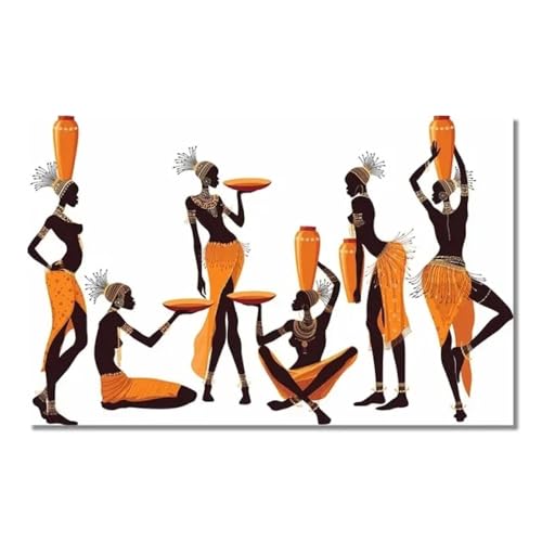 Impression toile femmes noires solution déco murale salon moderne affiche sans cadre