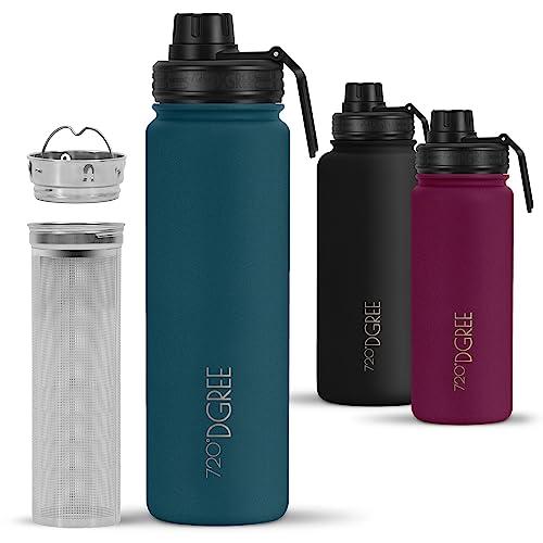 720°DGREE Vaccum Insulated Water Bottle + Infuser “noLimit“, 710ml, Leakproof, BPA-Free, Thermo Stainless Steel Flask
