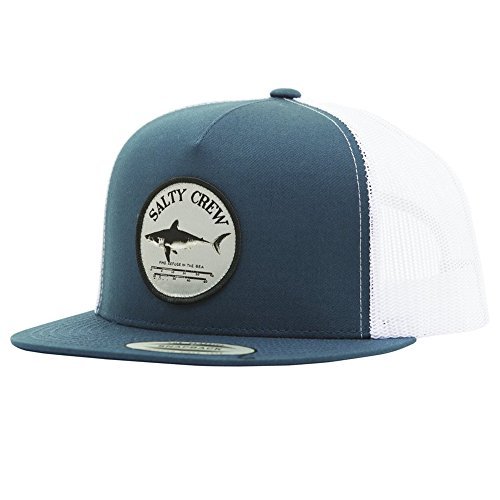 Image of Salty Crew Bruce Trucker Hat Navy /White OS - Baseball Hat Unisex Adjustable for Adults Premium Cotton Hat Outdoor Sports for Men and Women