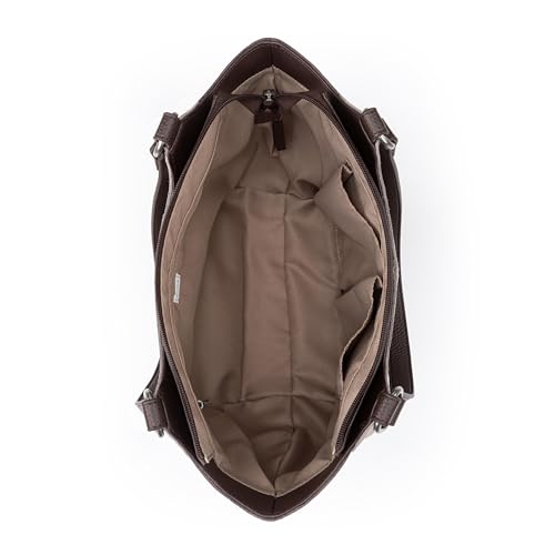 Image of The Sak Bolinas Leather Satchel - Spacious Shoulder Bag with Zip Closure
