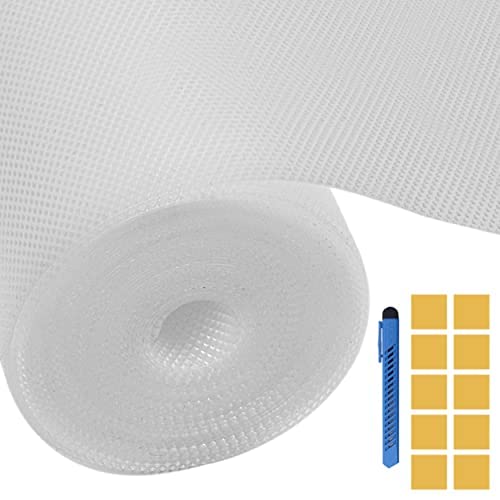 Tishvi Anti Slip Mat Kitchen Drawer Mats Non Adhesive EVA Material Fridge Liners Table Mats for Cupboard Cabinet Drawer Trolly Liner Transparent Diamond 45x500 CM