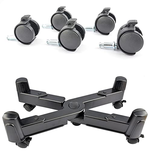Soporte para CPU Soporte para Torre de PC Base de Escritorio con Ruedas Plástico de ABS Negro/Blanco miniatura 4