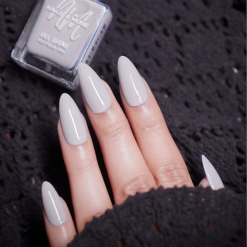 Image of Nails & More Grey Nail Polish, Argan Oil-Infused Gel Shine, Soft Grey Nails, Minimalist Nail Color | 10ml