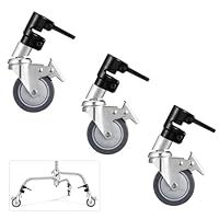 Soonpho 3 Stück C Stand Rollen Stativrollen für Stativ Wheels Stativ Wheels C Ständer Professional Lenkrollen mit 85mm Durchmesser Haltbare Metallkonstruktion für Stativbeine mit 25mm für C Stand