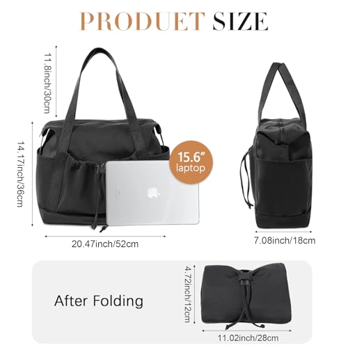 CONTAIL 33L Foldable Soft Neoprene Scuba Fabric Tote Bag,Lightweight Women Shoulder Bag,Convertible Small Handbag2