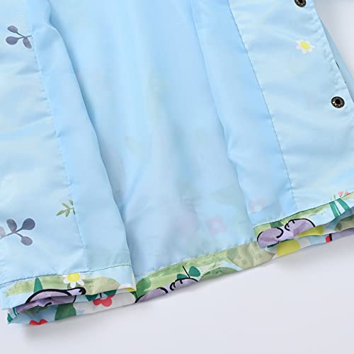 Toddler Boys Windbreaker Lightweight Long Sleeve Windproof Coats Casual Zip Hooded Jacket (Blue, 5-6 Years)2