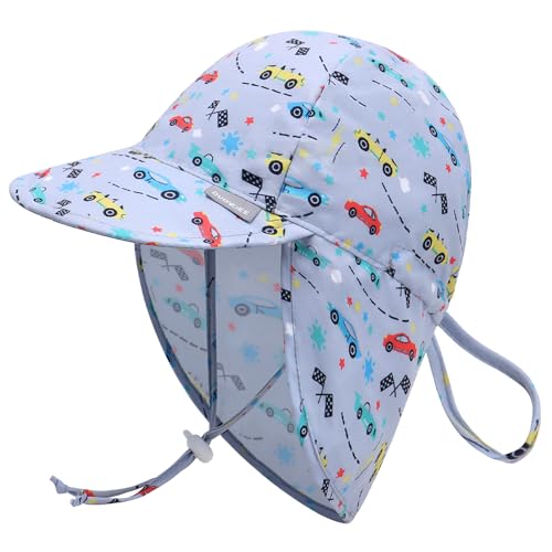 Image of Duoyeree UPF 50+ Baby Sun Hat with Ear and Neck Protection - Toddler Beach Hat for Boys & Girls - Ideal for Summer Fun