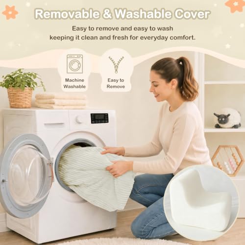 Image of DAICO Kids Bean Bag Chair, Ultra-Soft Toddler Bean Bag Sofa with Handle, Small Toddler Chairs Comfy Reading Lounger Foam Couch for Playroom or Bedroom - Birthday Gift for Boys and Girls Beige Washable