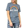 Rainbow-Shirt-Women-Pride-Shirt-Rainbow-Graphic-Tees-Shirts-Letter-Print-Casual-Short-Sleeve-Tops Rainbow Shirt Women Pride Shirt Rainbow Graphic Tees Shirts Letter Print Casual Short Sleeve Tops