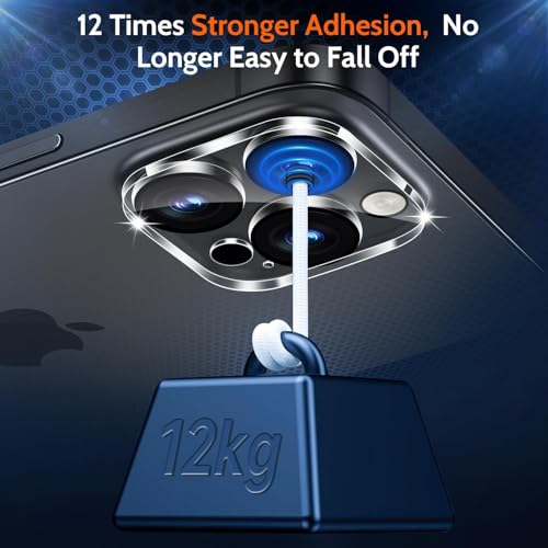 Image of Camera Lens Protector Compatible with iPhone 16 Pro Max (Pack of 3) | 9H Tempered Glass Camera Lens Guard | Scratch Resistant | HD Clear | Anti-Fingerprint | Easy Installation | Bubble Free