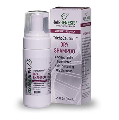 HairGenesis Dry Shampoo - All Natural, Organic Dry Shampoo for Women & Men (3.5 oz) - Anti Hair Loss Dry Shampoo Spray with DHT Blocker for Regrowth of Thinning & Fine Hair, All Hair Types