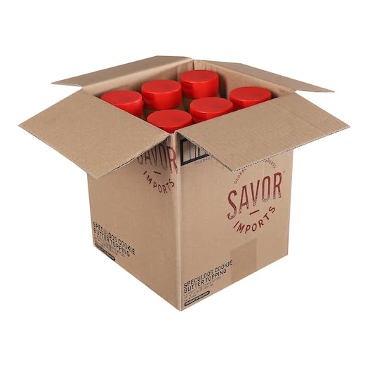 Savor Imports Speculoos Cookie Butter Topping, 38.8 oz, 6 Count Case