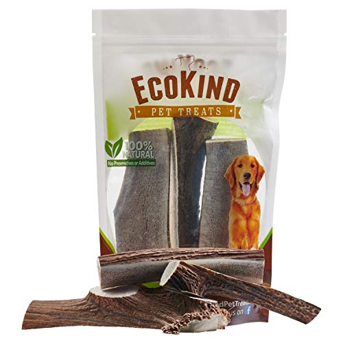 EcoKind Pet Treats Grade A Elk Antler (Split Elk Antlers Bag), 16 oz.