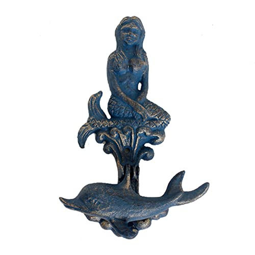 HAIXHX Heurtoir de Porte Heurtoirs de Porte d'entrée de sirène Classiques, Poignée de Porte résistante aux intempéries à décor Vintage avec vis pour Les Boutons de Porte de Jardin intérieur Cover