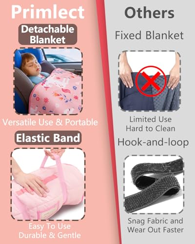 Image of Primlect Toddler Nap Mat with Detachable Blanket and Removable Pillow, Kids Sleeping Bag 55''x35'' for Daycare Preschool Kindergarten, Toddler Sleeping Mat for Boys and Girls