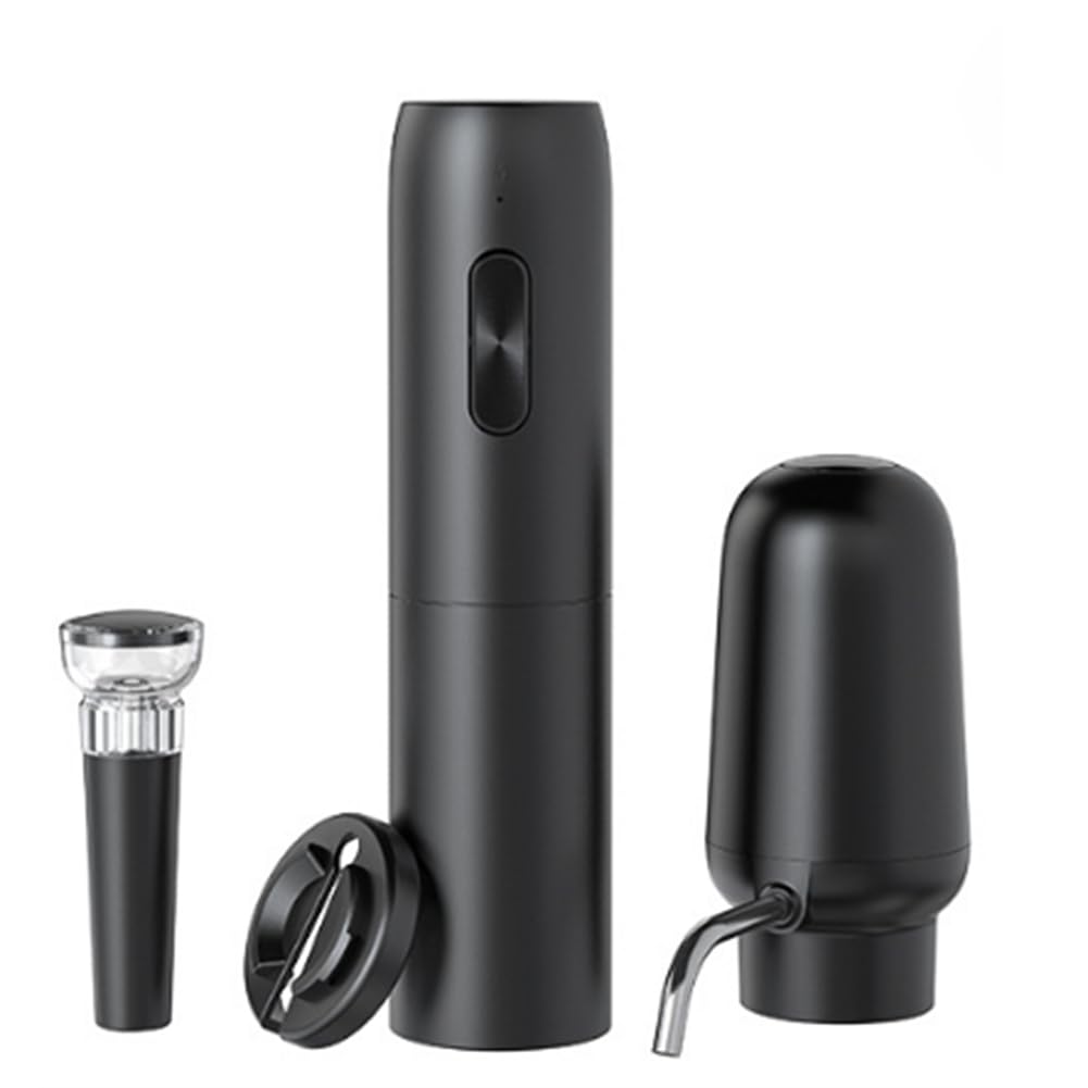 Set Cavatappi Elettrico 4 In 1 WIWONEY - Con Aeratore, Tappo Sottovuoto E Tagliacapsule, Argento - Foto 14