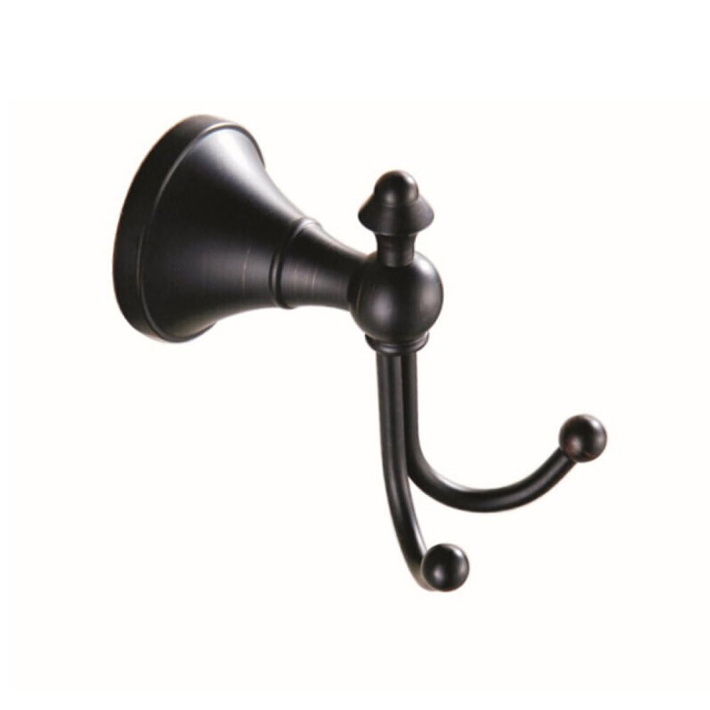 Matériel de salle de bain noir brossé en laiton chic avec brosse de toilette haute qualité