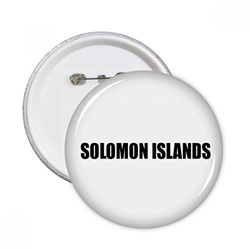 Badge Salomon Islands cadeau original pin's rond noir multicolore XL