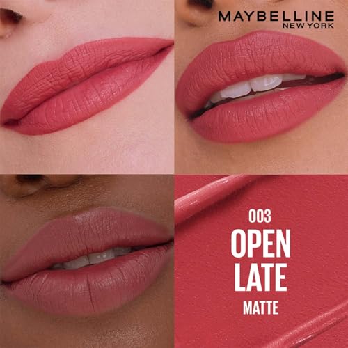 Image of Maybelline New York Maybelline Serum Lipstick (Matte), 003 Open | 1-Swipe Lush Color 8HR Weightless Hydration