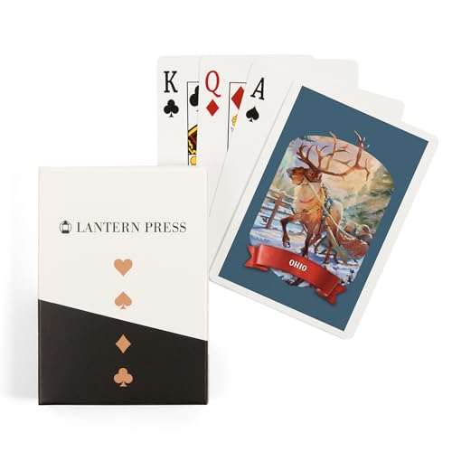 Lantern Press Ohio, Christmas Sleigh Ride, Naipes Poker