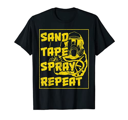 Sand Tape Spray Repeat. Car Spray Auto Shop T-shirt T-Shirt