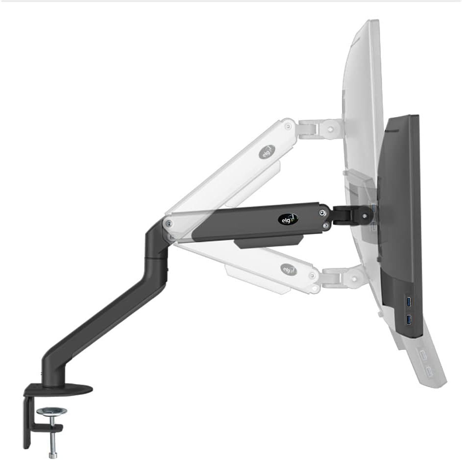 Suporte Multiarticulado de Mesa com Moderno Sistema de Molas para Monitores de 17"a 35"até 9Kg Preto - F82N ELG