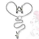 stoqucel Cadena para el cuerpo con pinzas de metal, clip de cadena ajustable, anillo sin perforación